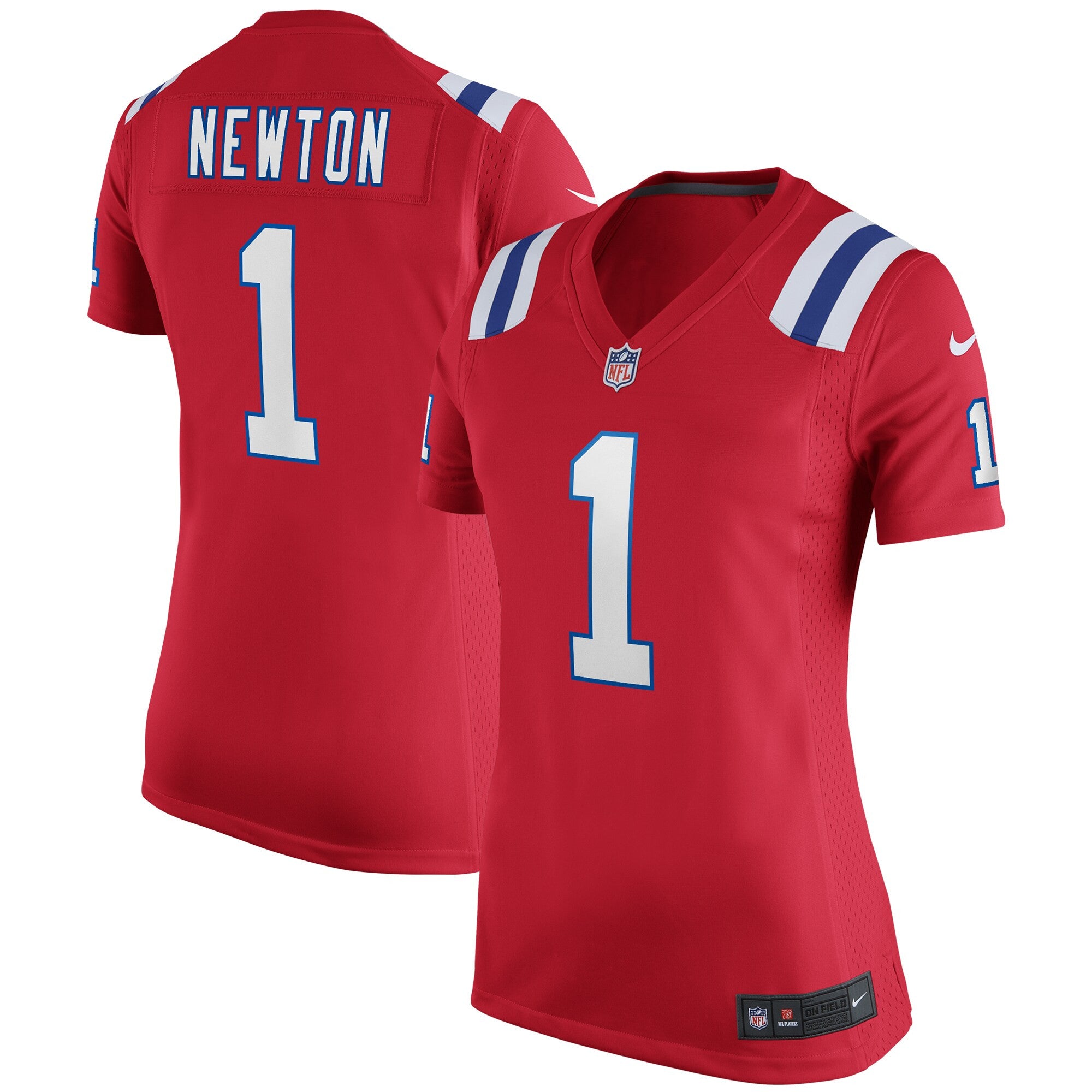 Cam Newton New England Patriots red Alternate jersey