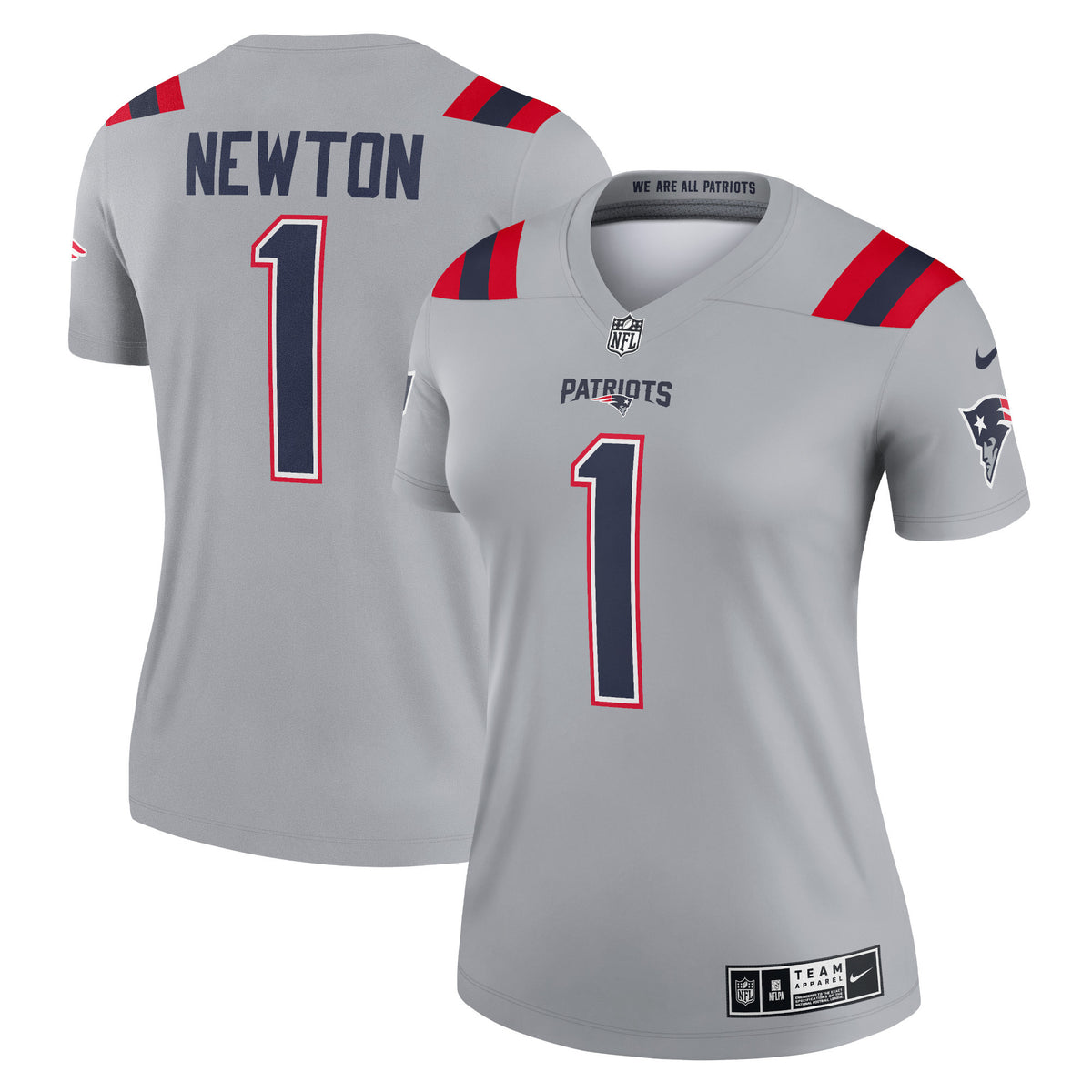 Cam Newton New England Patriots gray Inverted Legend jersey
