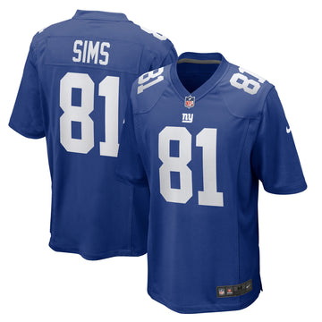 Cam Sims New York Giants royal jersey