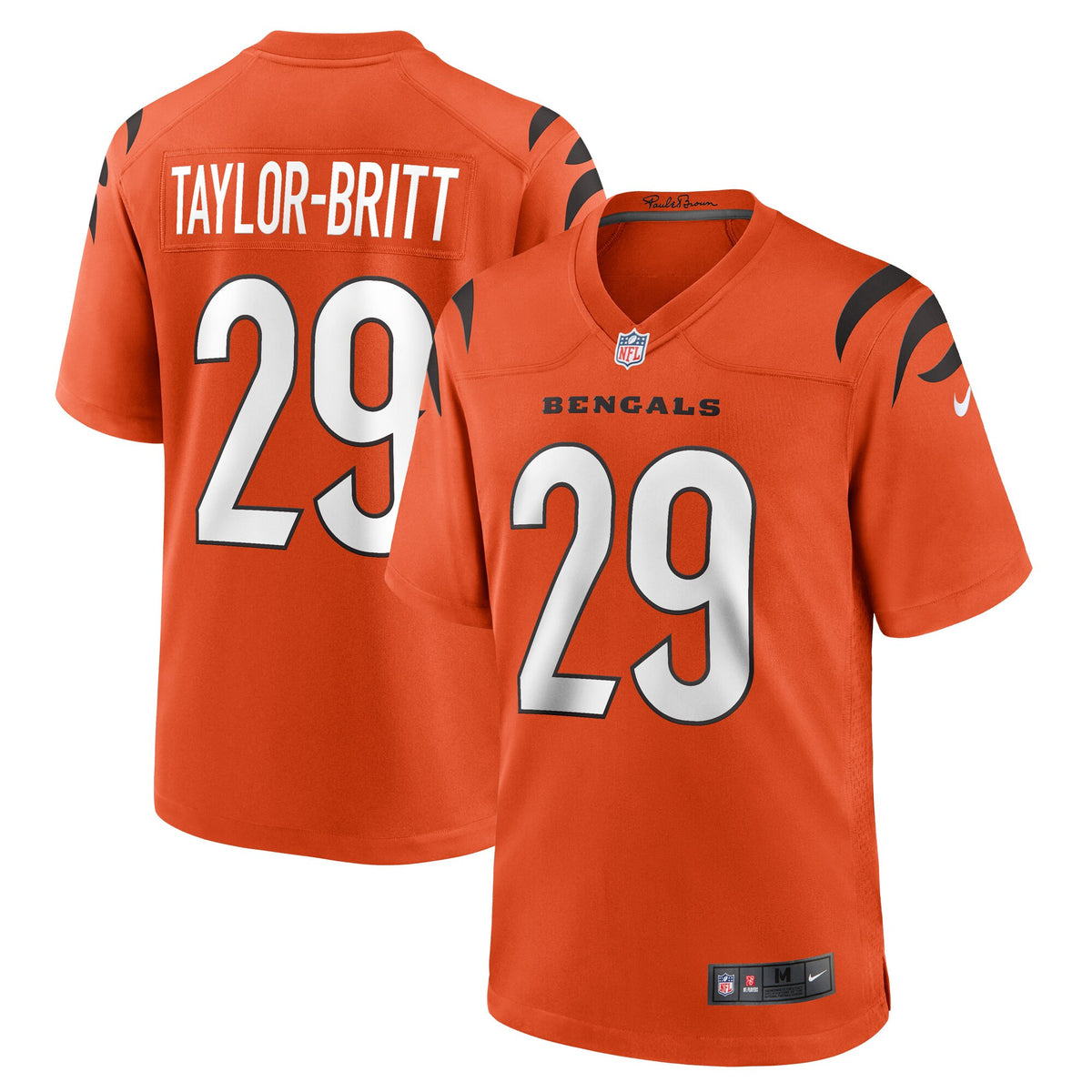 Cam Taylor-britt Cincinnati Bengals orange Alternate jersey