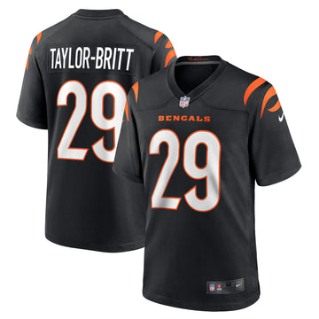 Cam Taylor-britt Cincinnati Bengals black Game jersey