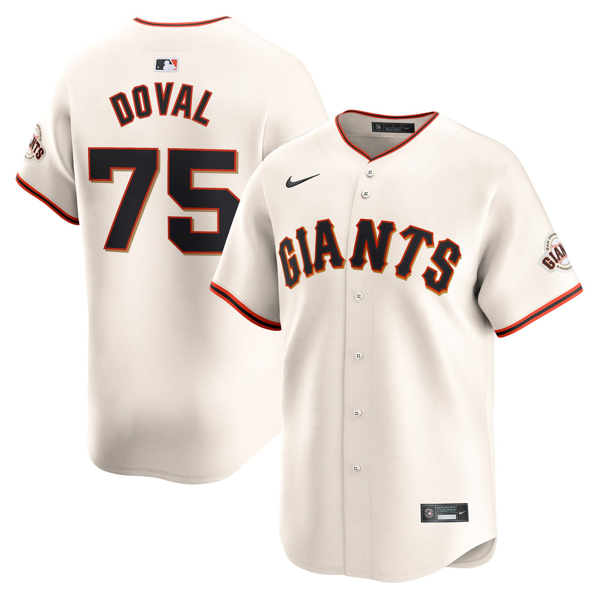 Camilo Doval San Francisco Giants cream Limited jersey