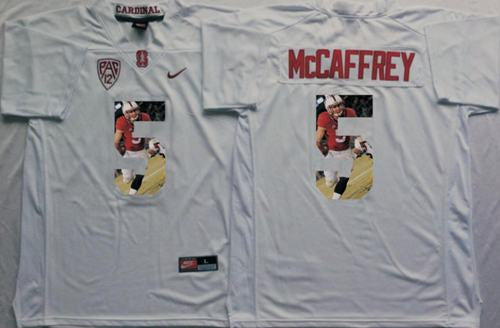 Christian McCaffrey Stanford Cardinal white Fashion jersey