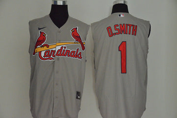 O.Smith St. Louis Cardinals gray jersey