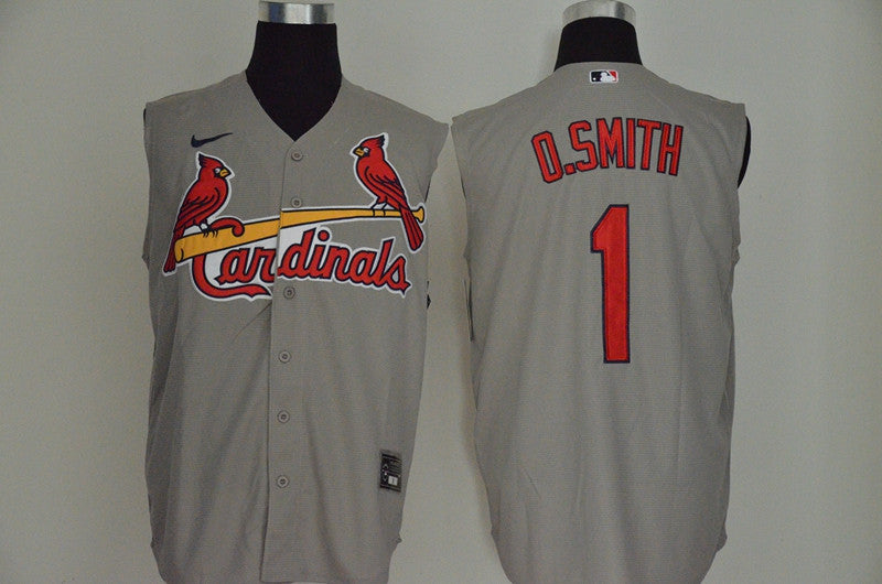 O.Smith St. Louis Cardinals gray jersey