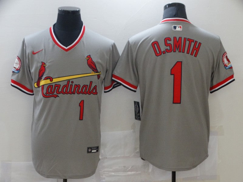 O.Smith St. Louis Cardinals gray Throwback jersey