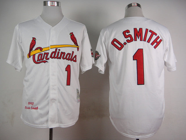 O.Smith St. Louis Cardinals white Throwback jersey