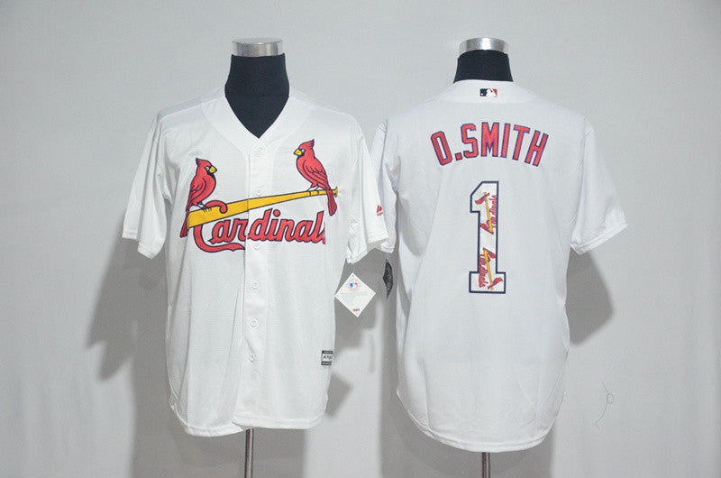 O.Smith St. Louis Cardinals white jersey
