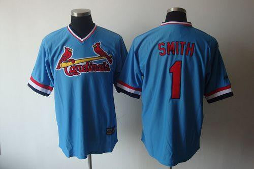 Ozzie Smith St. Louis Cardinals blue Throwback jersey