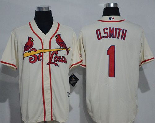 Ozzie Smith St. Louis Cardinals cream jersey