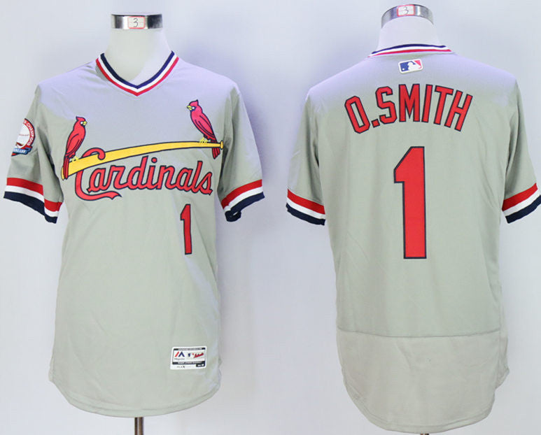 Ozzie Smith St. Louis Cardinals grey jersey