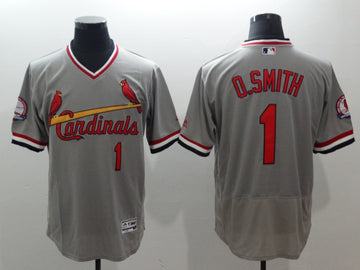 Ozzie Smith St. Louis Cardinals grey Cooperstown jersey