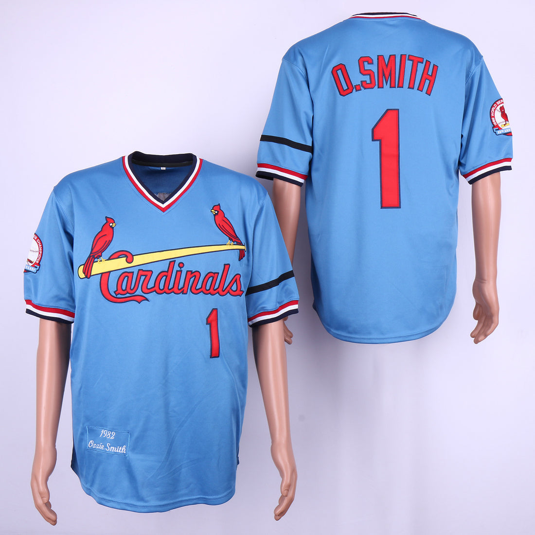 Ozzie Smith St. Louis Cardinals blue Throwback jersey