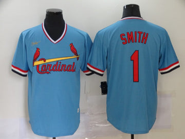 Ozzie Smith St. Louis Cardinals blue Throwback jersey