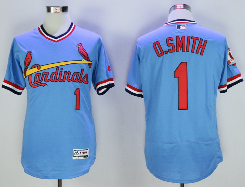 Ozzie Smith St. Louis Cardinals blue Cooperstown jersey