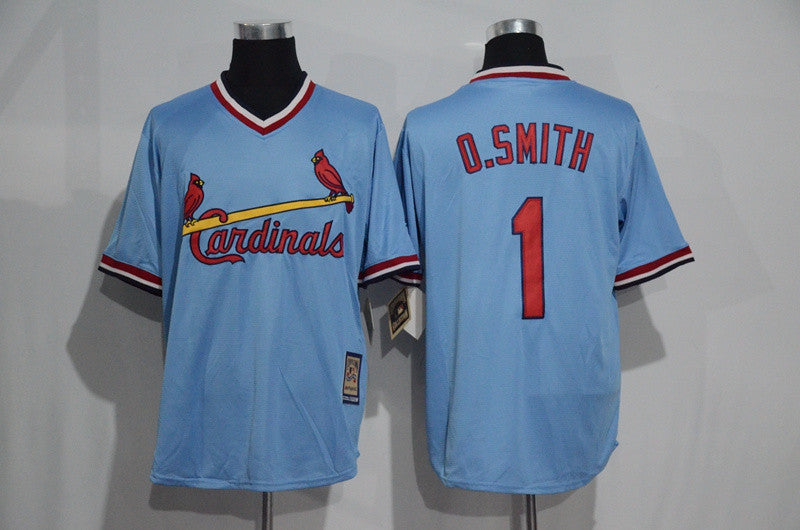 Ozzie Smith St. Louis Cardinals blue Throwback jersey
