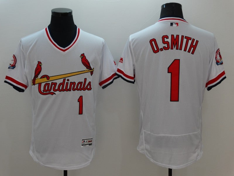 Ozzie Smith St. Louis Cardinals white Throwback jersey