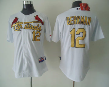 Berkman St. Louis Cardinals white Authentic jersey