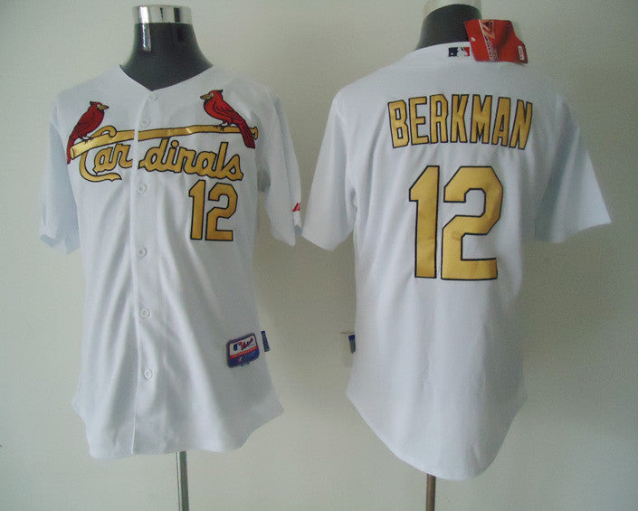 Berkman St. Louis Cardinals white Authentic jersey
