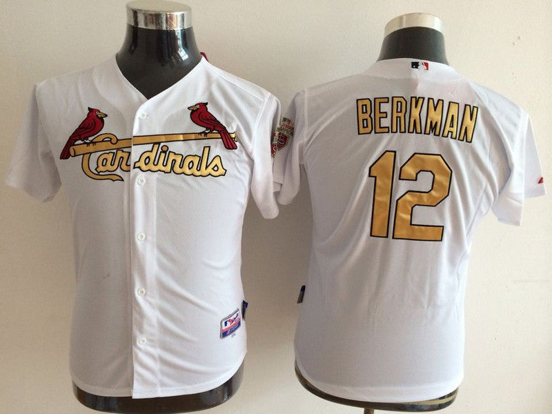 Berkman St. Louis Cardinals white Authentic jersey
