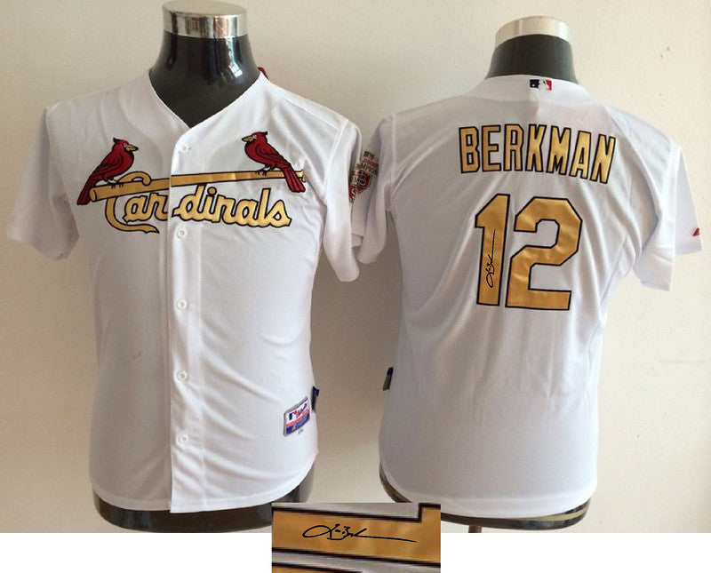 Lance Berkman St. Louis Cardinals white jersey