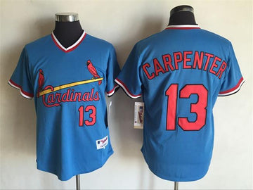 Matt Carpenter St. Louis Cardinals blue Throwback jersey