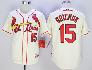 Randal Grichuk St. Louis Cardinals cream jersey
