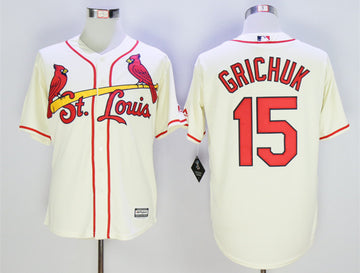 Randal Grichuk St. Louis Cardinals cream jersey