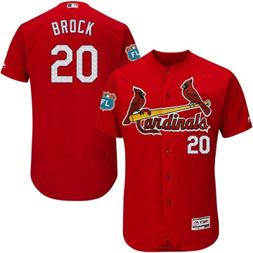 Lou Brock St. Louis Cardinals red jersey