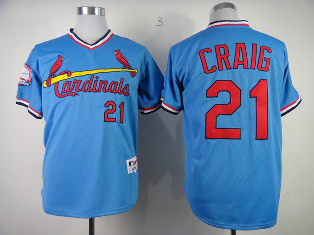 Allen Craig St. Louis Cardinals blue Throwback jersey