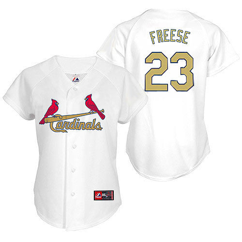 Freese White St. Louis Cardinals golden jersey