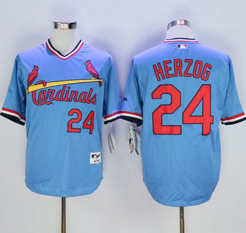 Whitey Herzog St. Louis Cardinals blue jersey