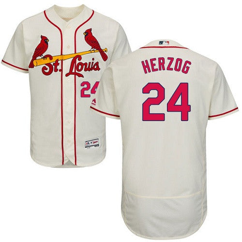 Whitey Herzog St. Louis Cardinals cream jersey