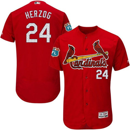 Whitey Herzog St. Louis Cardinals red jersey