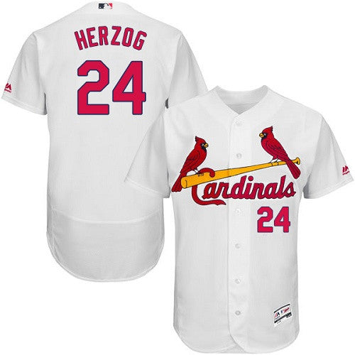 Whitey Herzog St. Louis Cardinals white jersey