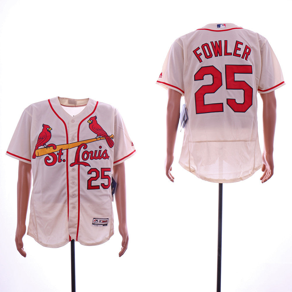 Dexter Fowler St. Louis Cardinals cream jersey