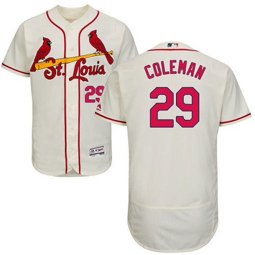 Vince Coleman St. Louis Cardinals cream jersey