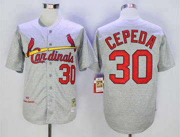 Orlando Cepeda St. Louis Cardinals grey Throwback jersey