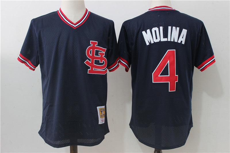 Yadier Molina St. Louis Cardinals navy Cooperstown jersey