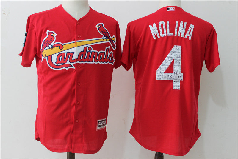 Yadier Molina St. Louis Cardinals red jersey