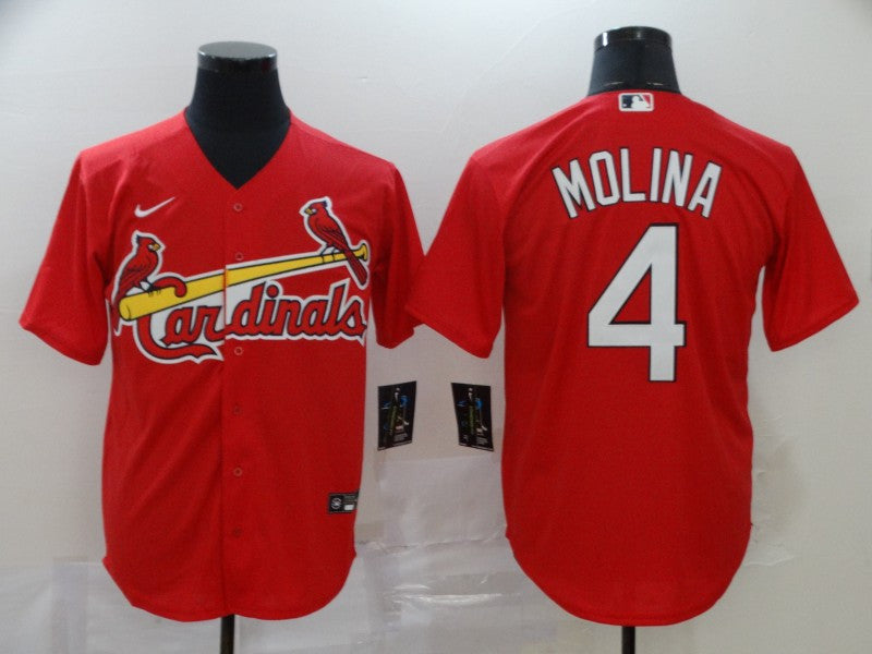Yadier Molina St. Louis Cardinals red jersey