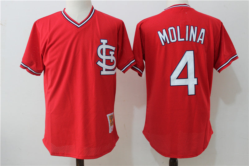 Yadier Molina St. Louis Cardinals red Cooperstown jersey