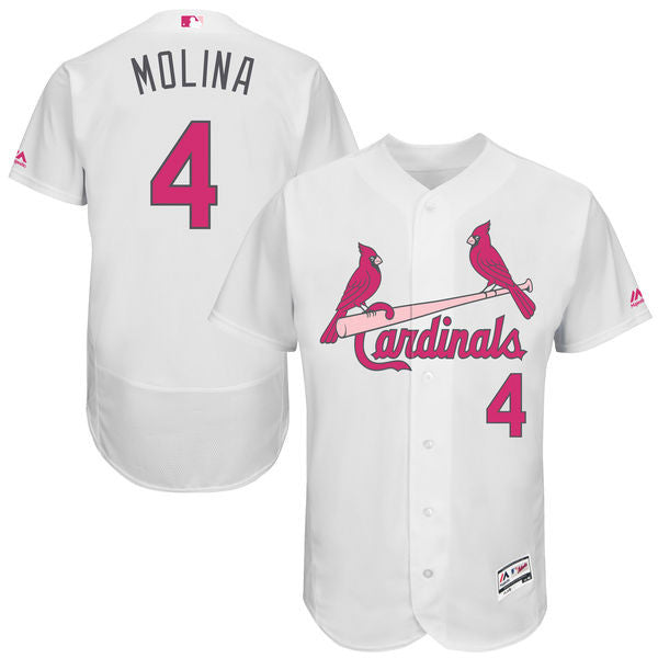 Yadier Molina St. Louis Cardinals white jersey