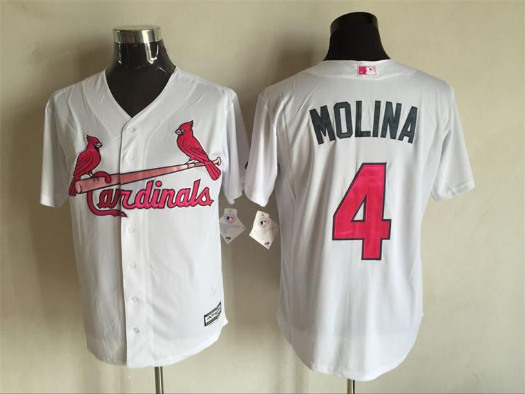 Yadier Molina St. Louis Cardinals white jersey