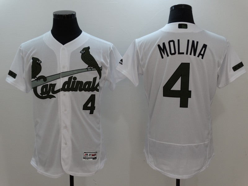 Yadier Molina St. Louis Cardinals white jersey