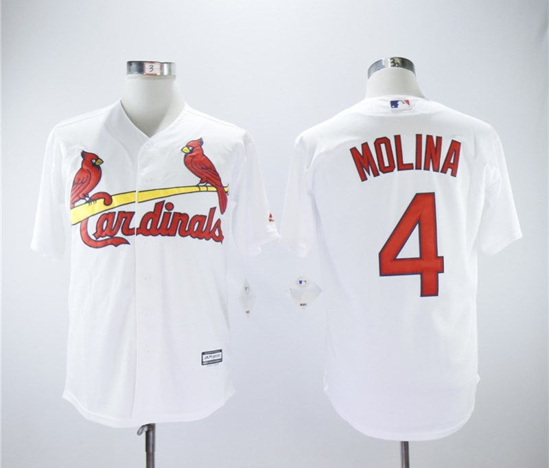Yadier Molina St. Louis Cardinals white jersey