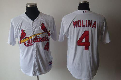Yadier Molina St. Louis Cardinals white jersey
