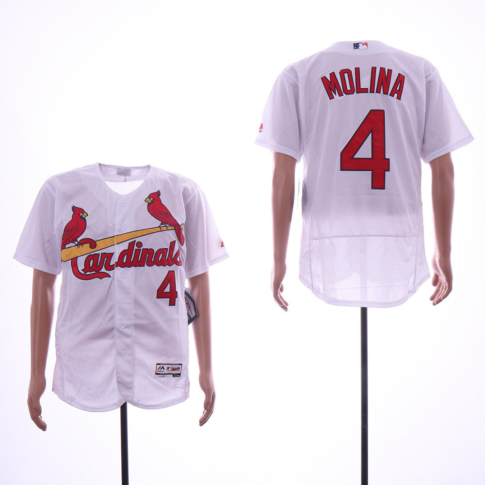 Yadier Molina St. Louis Cardinals white jersey
