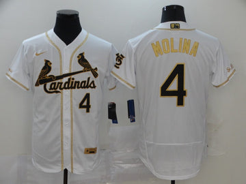 Yadier Molina St. Louis Cardinals white jersey