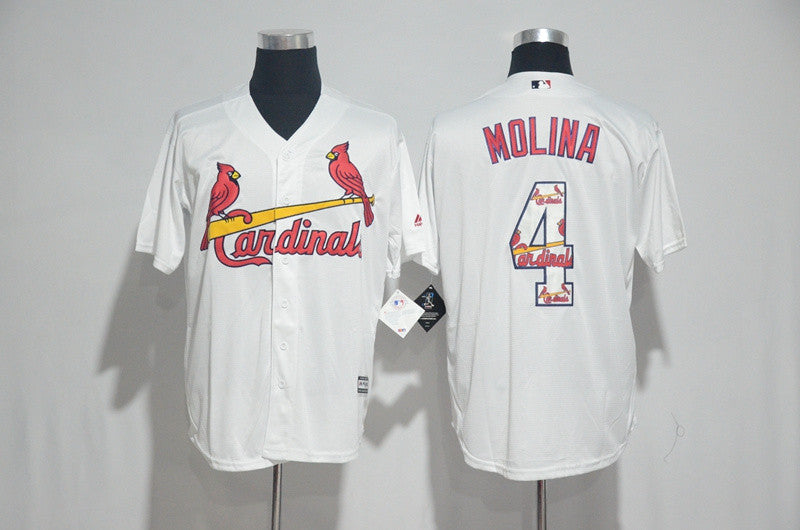 Yadier Molina St. Louis Cardinals white jersey